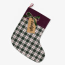 Search for plaid christmas stockings Check