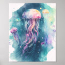 Search for watercolor jellyfish art Ocean