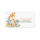 Search for pink elephant baby shower return address labels Watercolor