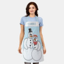Search for christmas snowman aprons Blue