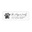 Search for dog paw print return address labels Calligraphy