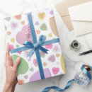 Search for conversation hearts wrapping paper Candy hearts pattern