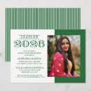 Search for green and white graduation invitations Classic