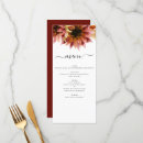 Search for watercolor wedding menus Burgundy