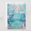 Search for mermaid scales birthday invitations Pastel watercolor