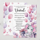 Search for girl elephant invitations Pink