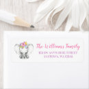 Search for pink elephant baby shower return address labels Flowers