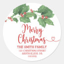 Search for holly wreath stickers Merry christmas