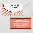 Search for asian food business cards Sushi