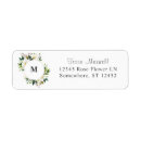Search for greenery return address labels Watercolor