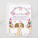 Search for puppy birthday invitations Kawaii