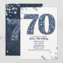 Search for 70th with bling birthday invitations Seventy