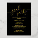 Search for black graduation invitations Gold