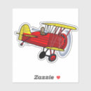 Search for biplane stickers Red