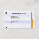 Search for lined writing business cards Writer