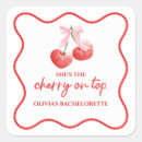 Search for gingham bow stickers Cherry on top