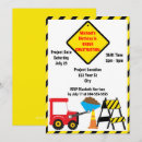 Search for construction zone birthday invitations Builder