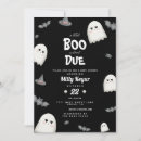 Search for watercolor halloween invitations Little boo