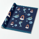 Search for narwhal wrapping paper Blue