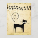 Search for black cat design postcards Retro