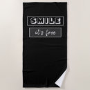Search for funny sayings beach towels Black and white