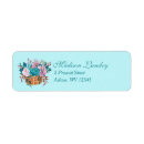 Search for pale teal return address labels Flowers