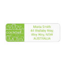 Search for cocktail return address labels Martini
