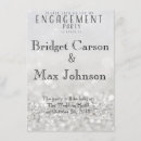 Search for elegant silver engagement party invitations Glitter