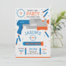 Search for nerf gun party invitations Boy