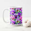 Search for pansy flower mugs Watercolor