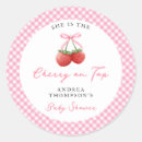 Search for gingham bow stickers Girl baby shower