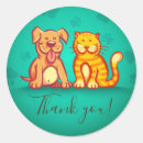 Search for cat and dog best friends stickers Thank you
