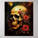 Search for skulls roses posters Red