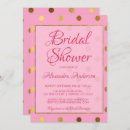 Search for polka dot bridal shower invitations Pink