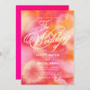 Search for hot pink and orange wedding invitations Colourful
