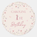 Search for baby turning one stickers First birthday party