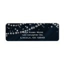 Search for navy blue and silver return address labels Chic