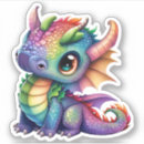 Search for cute baby dragon stickers Rainbow