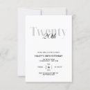 Search for 20th year invitations Black and white