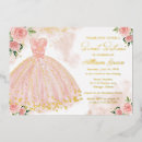 Search for gold dress gown sweet 16 invitations Elegant