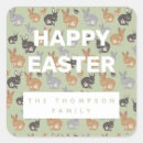 Search for happy easter greeting stickers Bunnies
