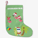 Search for flamingo christmas stockings Santa