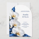 Search for blue orchid wedding invitations Modern