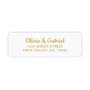 Search for gold return address stickers Simple