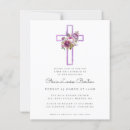 Search for purple cross first communion invitations Elegant