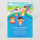 Search for water slide birthday invitations Swimming