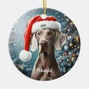 Search for weimaraner christmas tree decorations Festive
