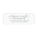 Search for green wedding return address labels Calligraphy