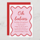 Search for wavy invitations Pink and red