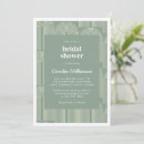 Search for arch bridal shower invitations Sage green